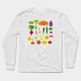 Kawaii vegetables Long Sleeve T-Shirt